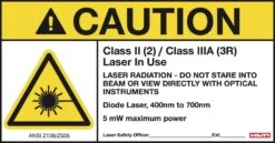 Laser Warning Sign Class 2 (5-pack)